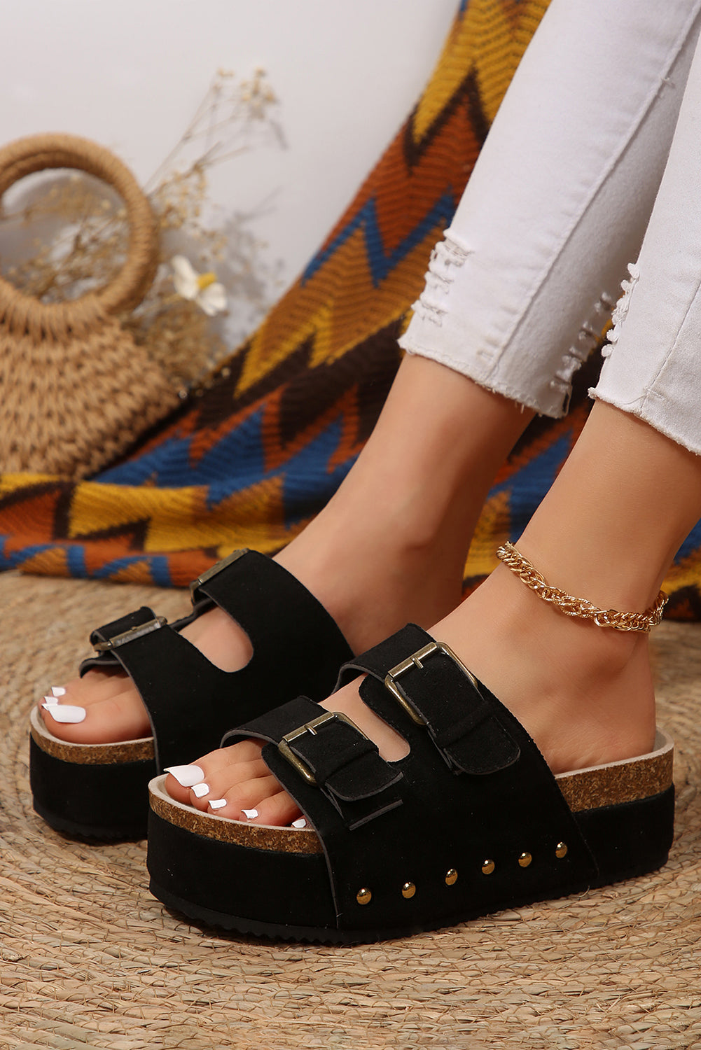 Platform Buckle Sandal