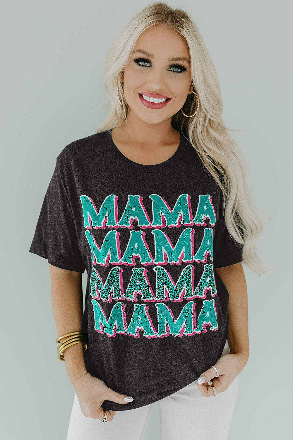 MAMA Vintage Leopard Graphic T