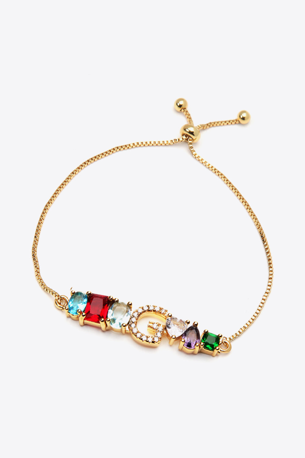 A to J Big Gem Bracelet