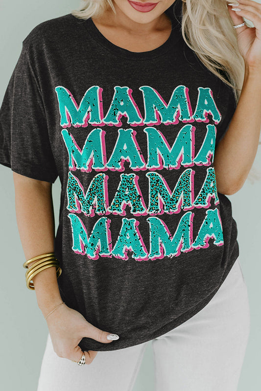 MAMA Vintage Leopard Graphic T