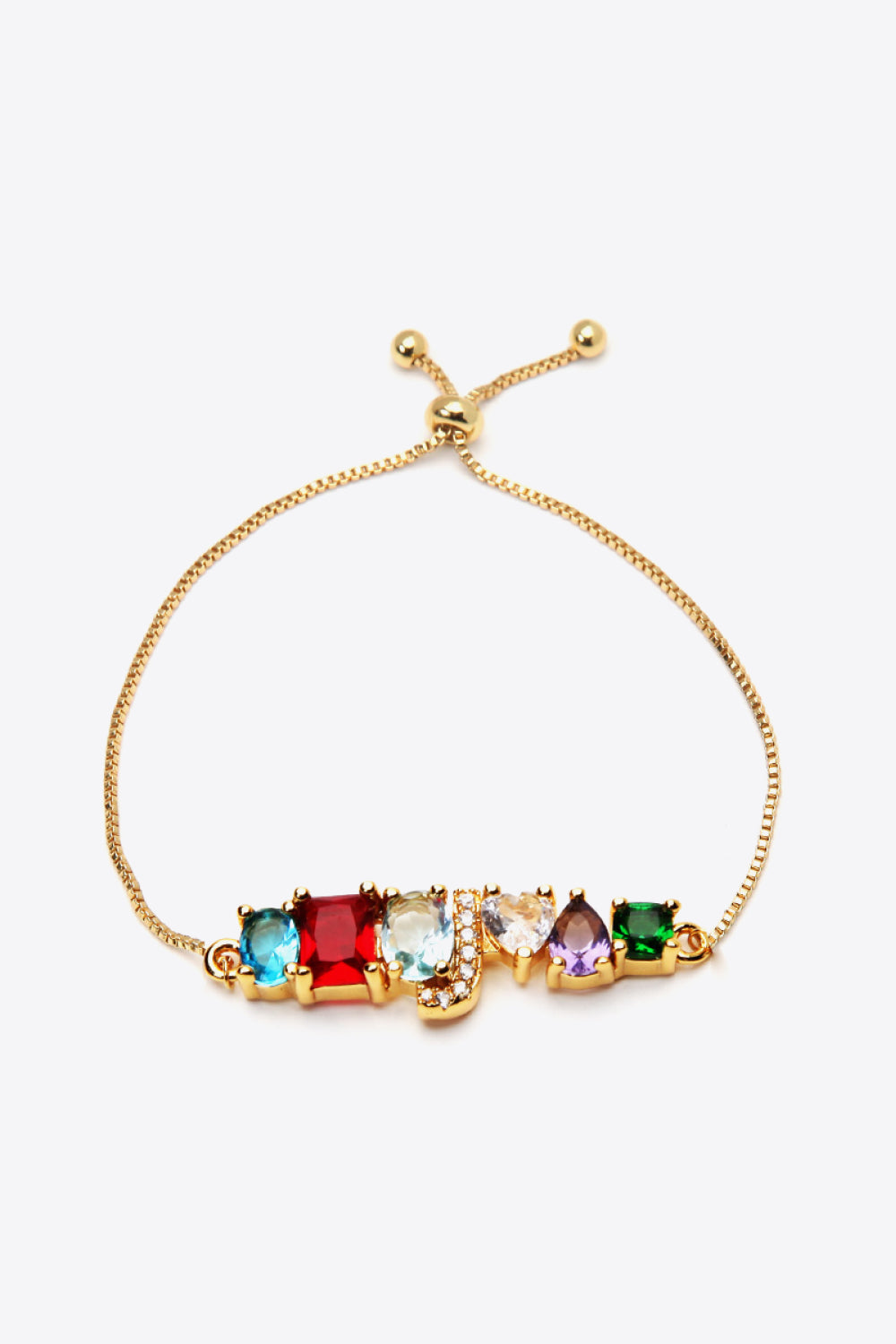 A to J Big Gem Bracelet