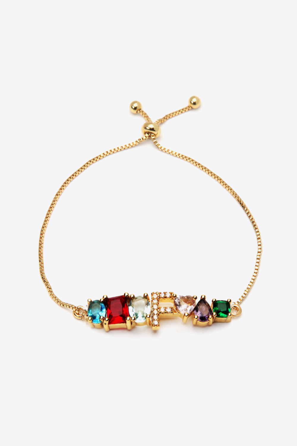 A to J Big Gem Bracelet