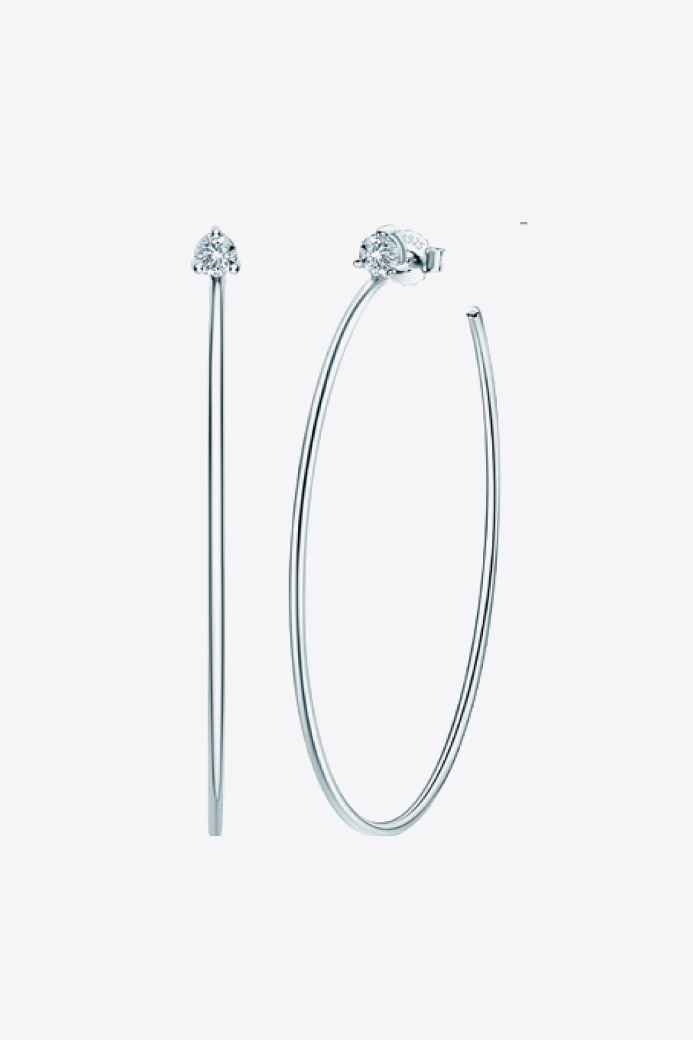 Moissanite Hoop Earrings