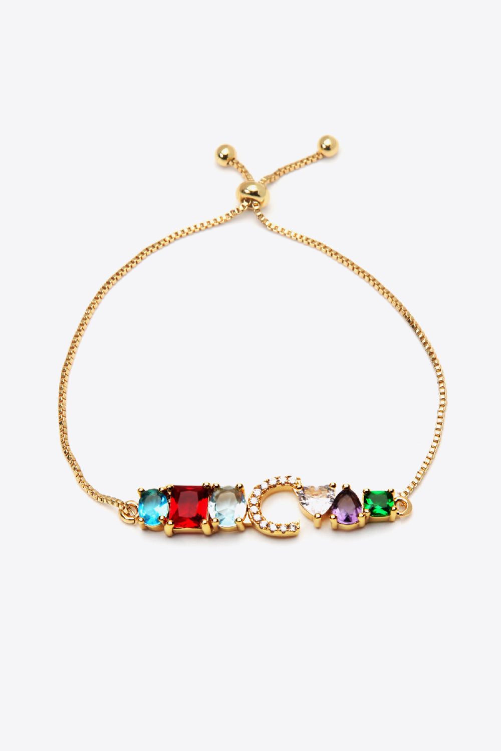 A to J Big Gem Bracelet