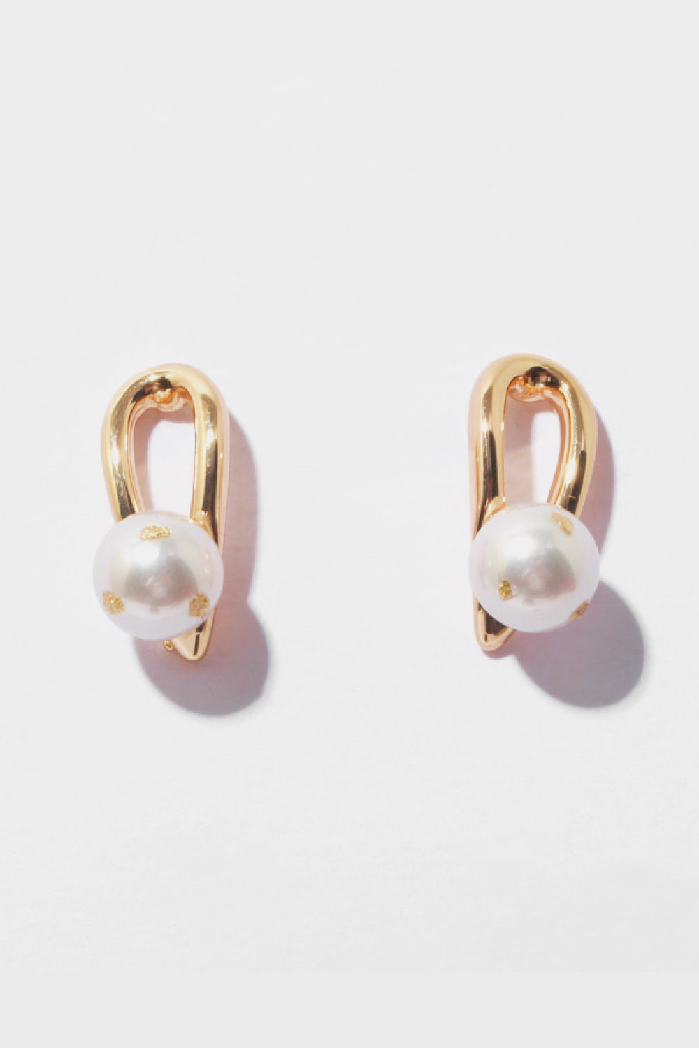 White Pearl Stud Earrings