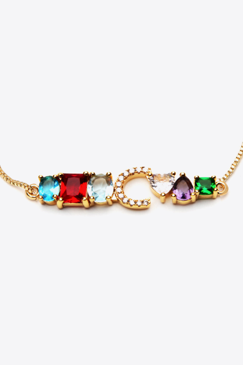 A to J Big Gem Bracelet