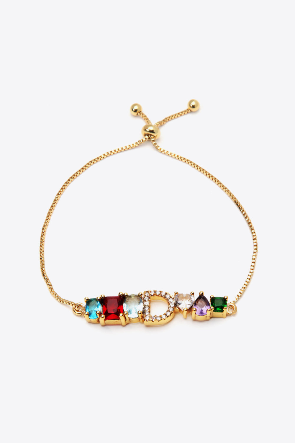 A to J Big Gem Bracelet