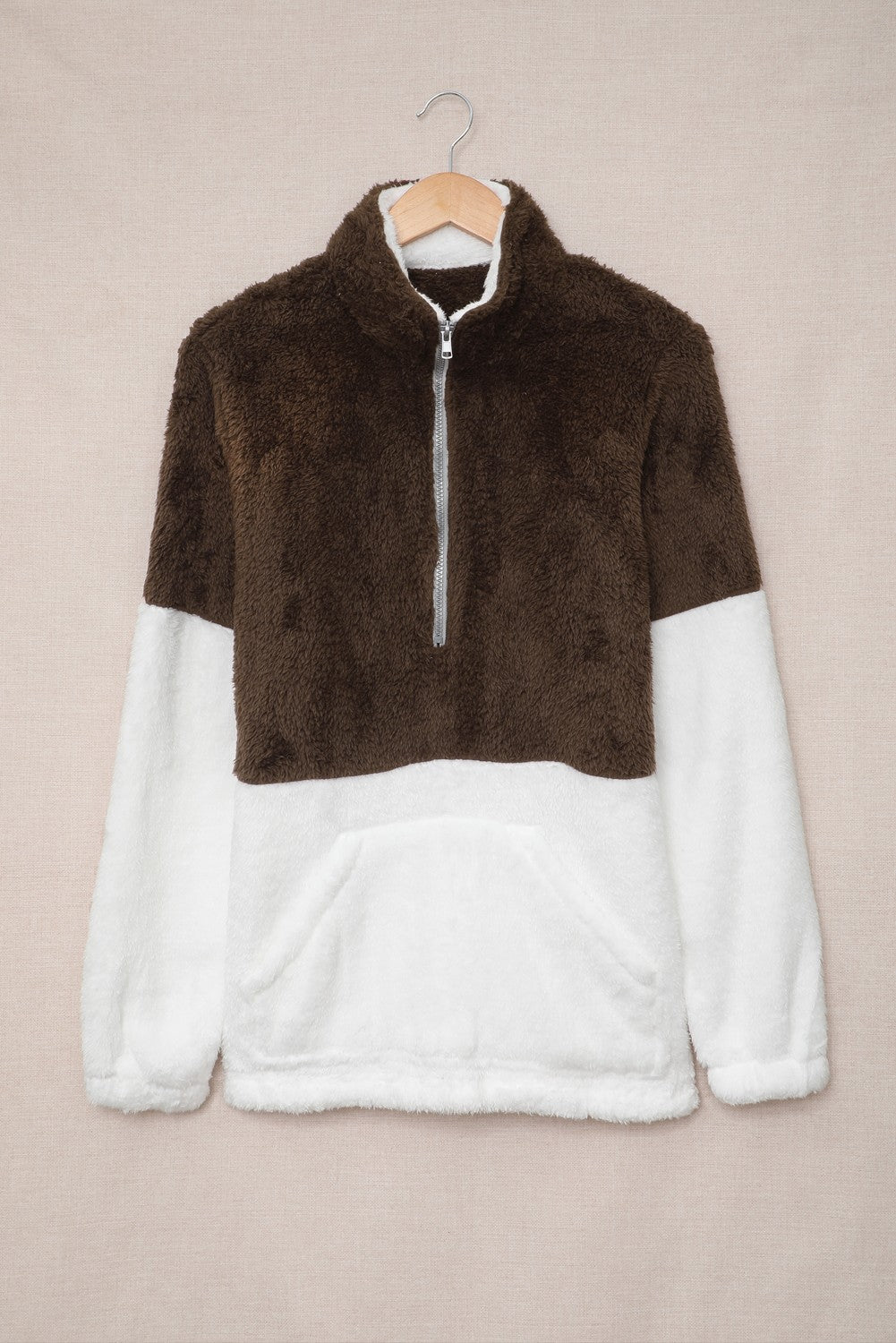 Color Block Teddy Sweatshirt