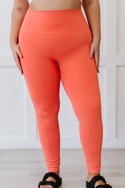 On Your Mark Leggings/ Deep Coral